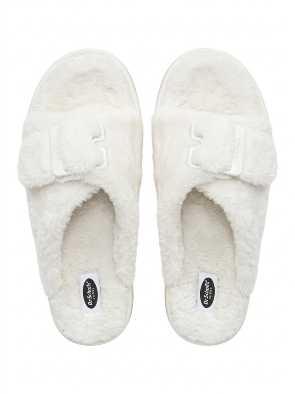 Dr. Scholl's Women's Staycay OG Slippers Tofu Faux Fur - size 8 - NEW